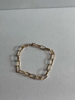 Gold Flat Link Chain Bracelet | Minimalist Jewelry